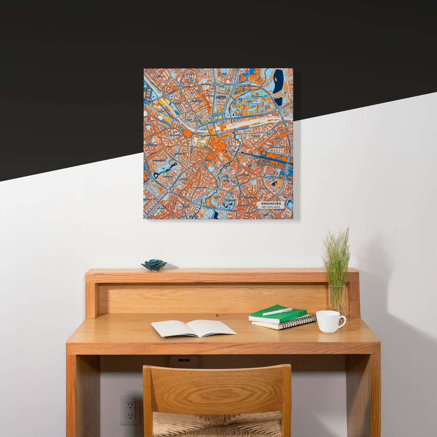 Eindhoven Netherlands Colorful City Map Canvas Print Scene