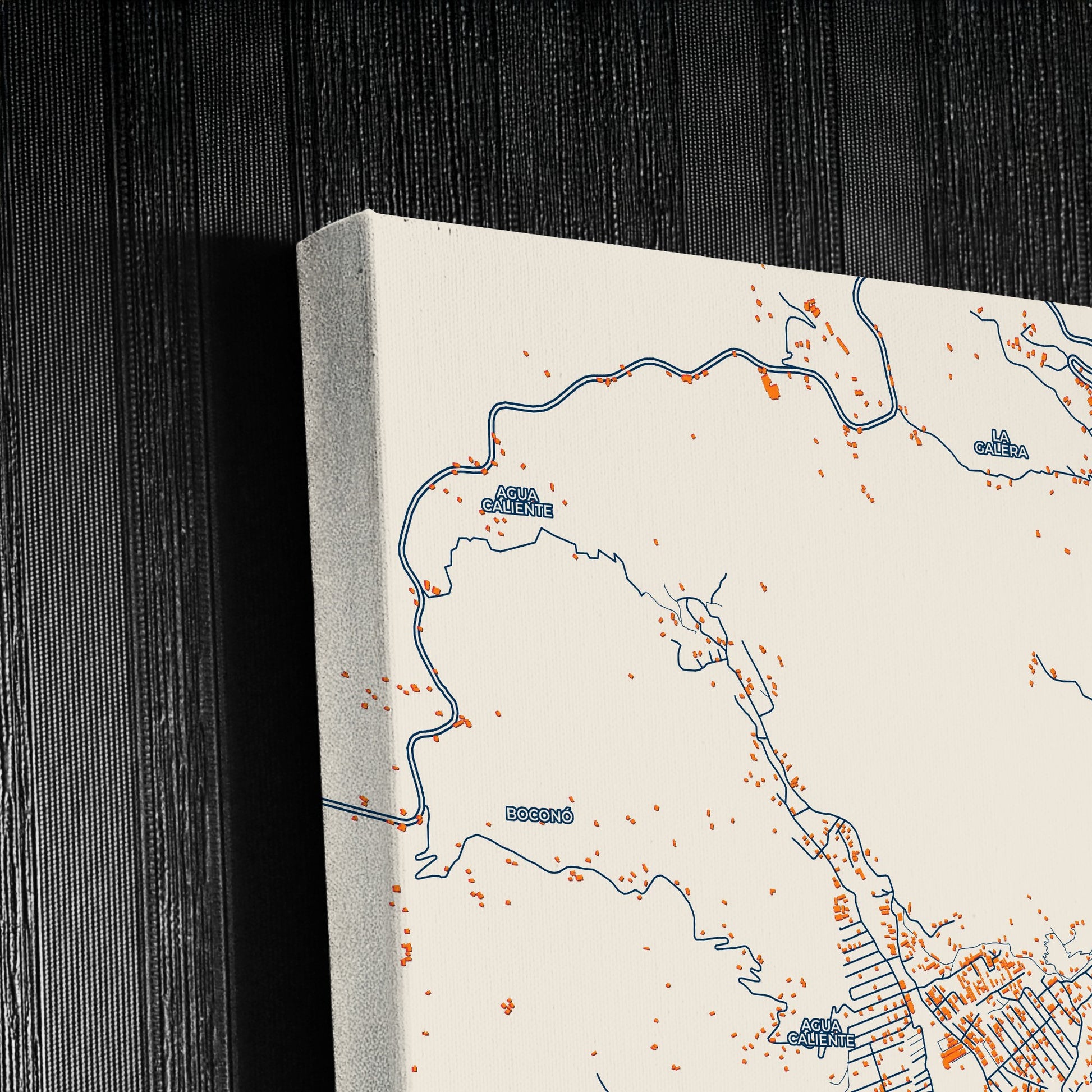 Ejido Venezuela Colorful City Map Canvas Print Detail