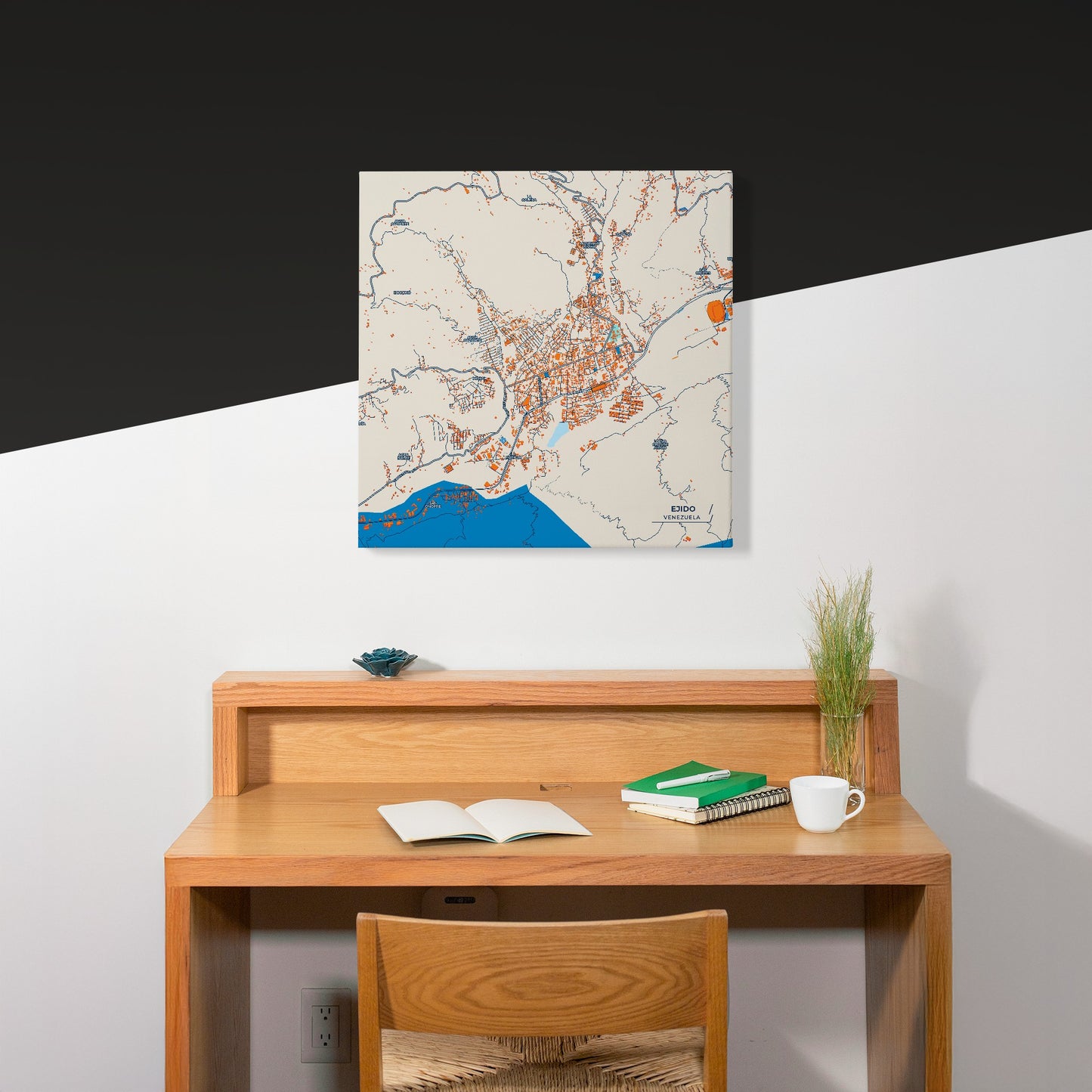 Ejido Venezuela Colorful City Map Canvas Print Scene