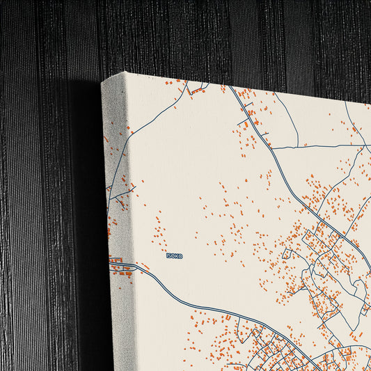 Ejigbo Nigeria Colorful City Map Canvas Print Detail