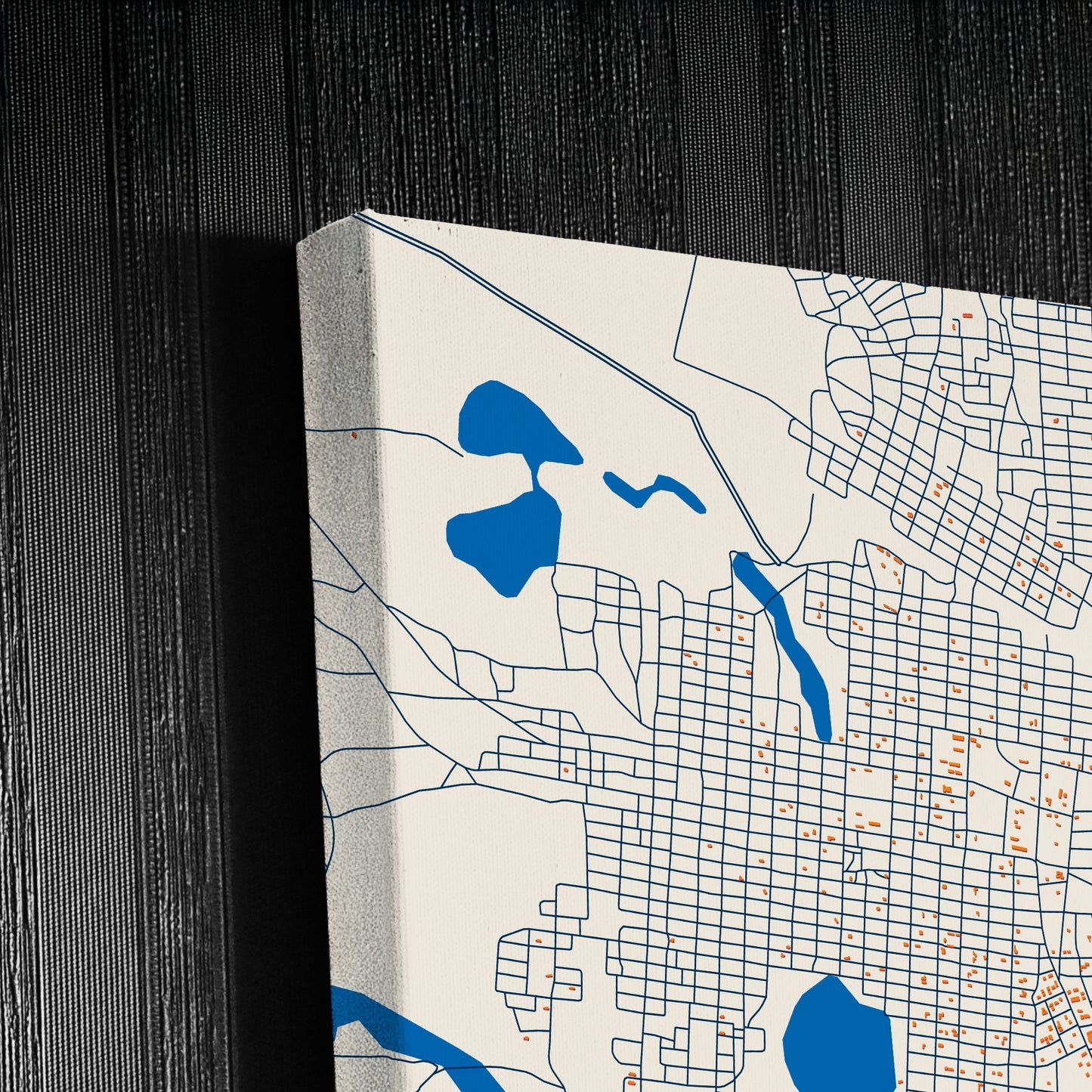 El Daein Sudan Colorful City Map Canvas Print Detail