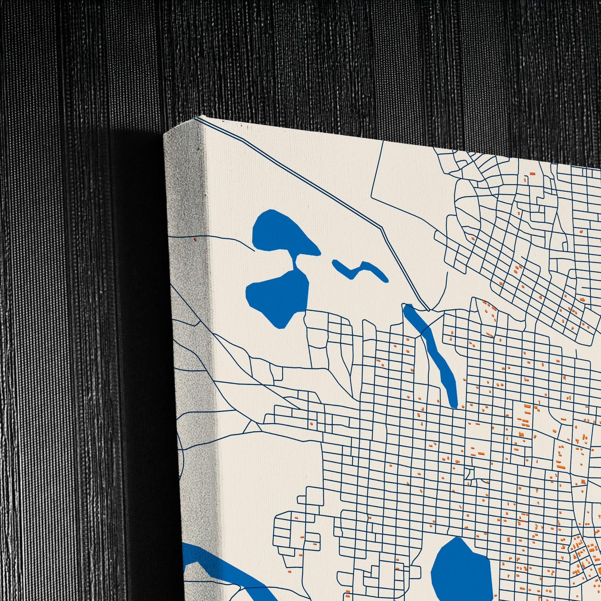 El Daein Sudan Colorful City Map Canvas Print Detail