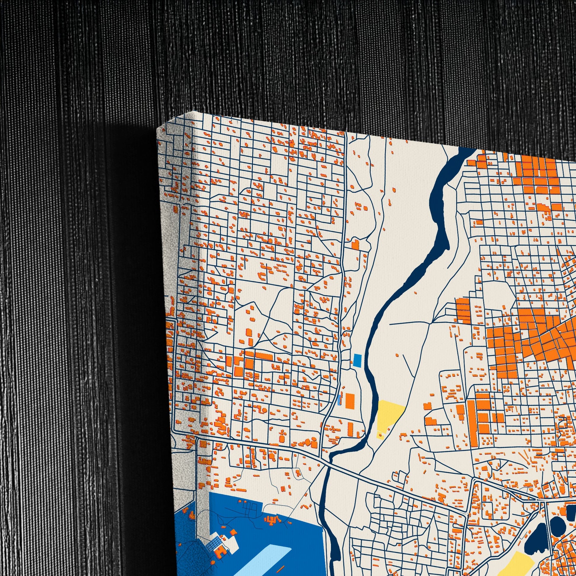 El Fasher Sudan Colorful City Map Canvas Print Detail