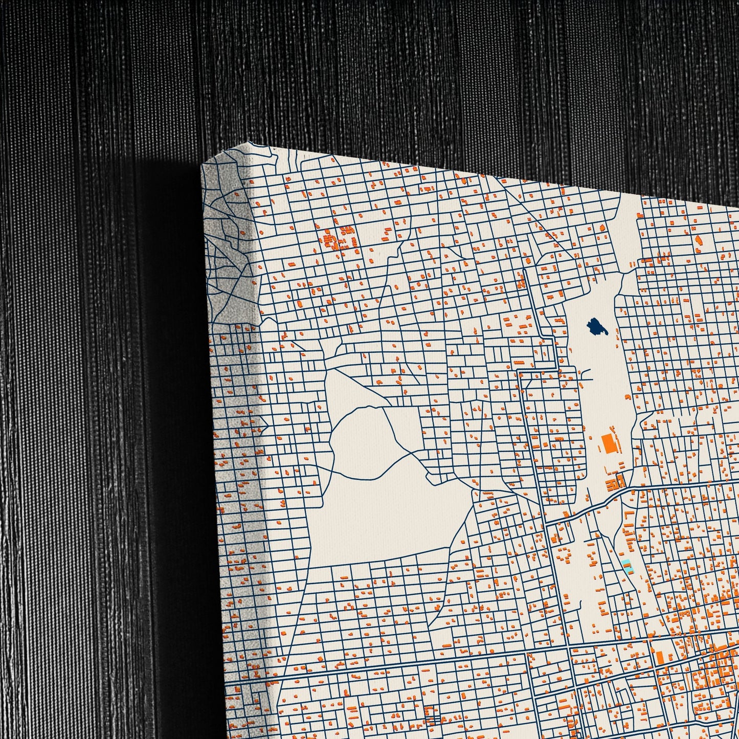 El Obeid Sudan Colorful City Map Canvas Print Detail