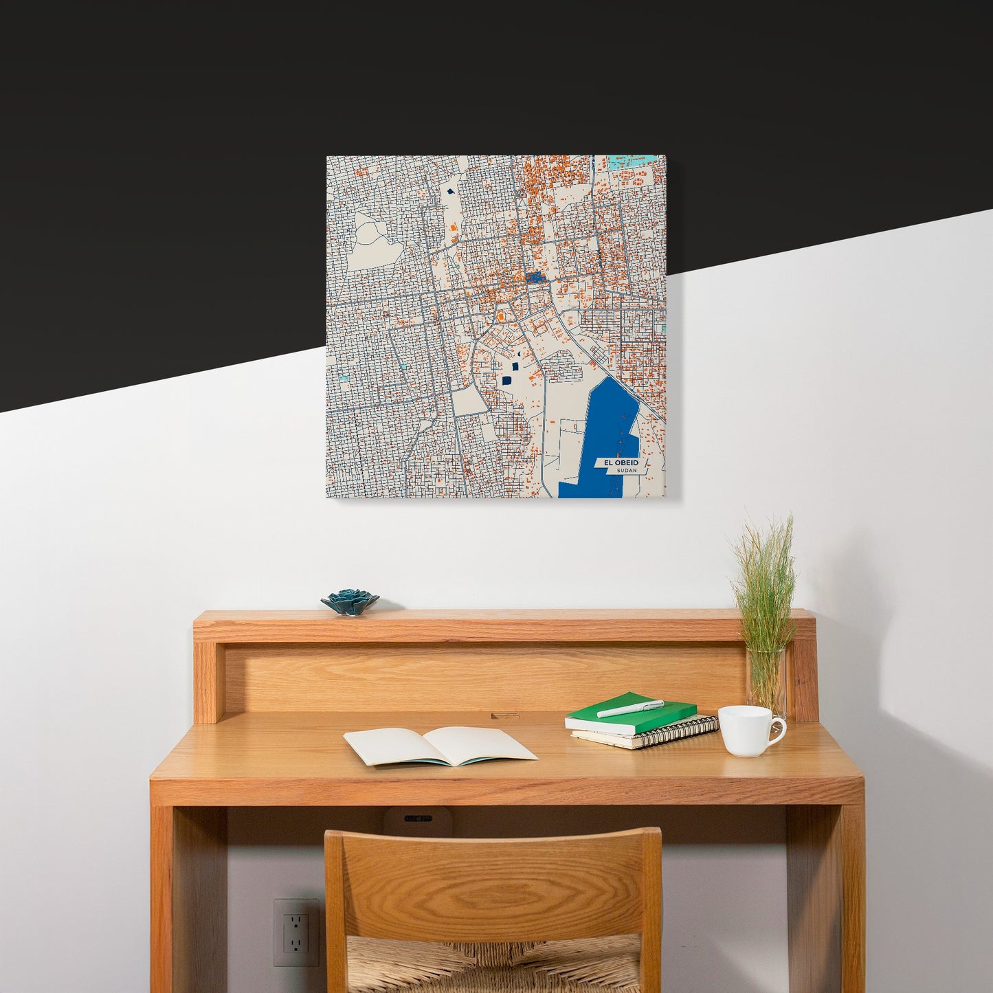 El Obeid Sudan Colorful City Map Canvas Print Scene