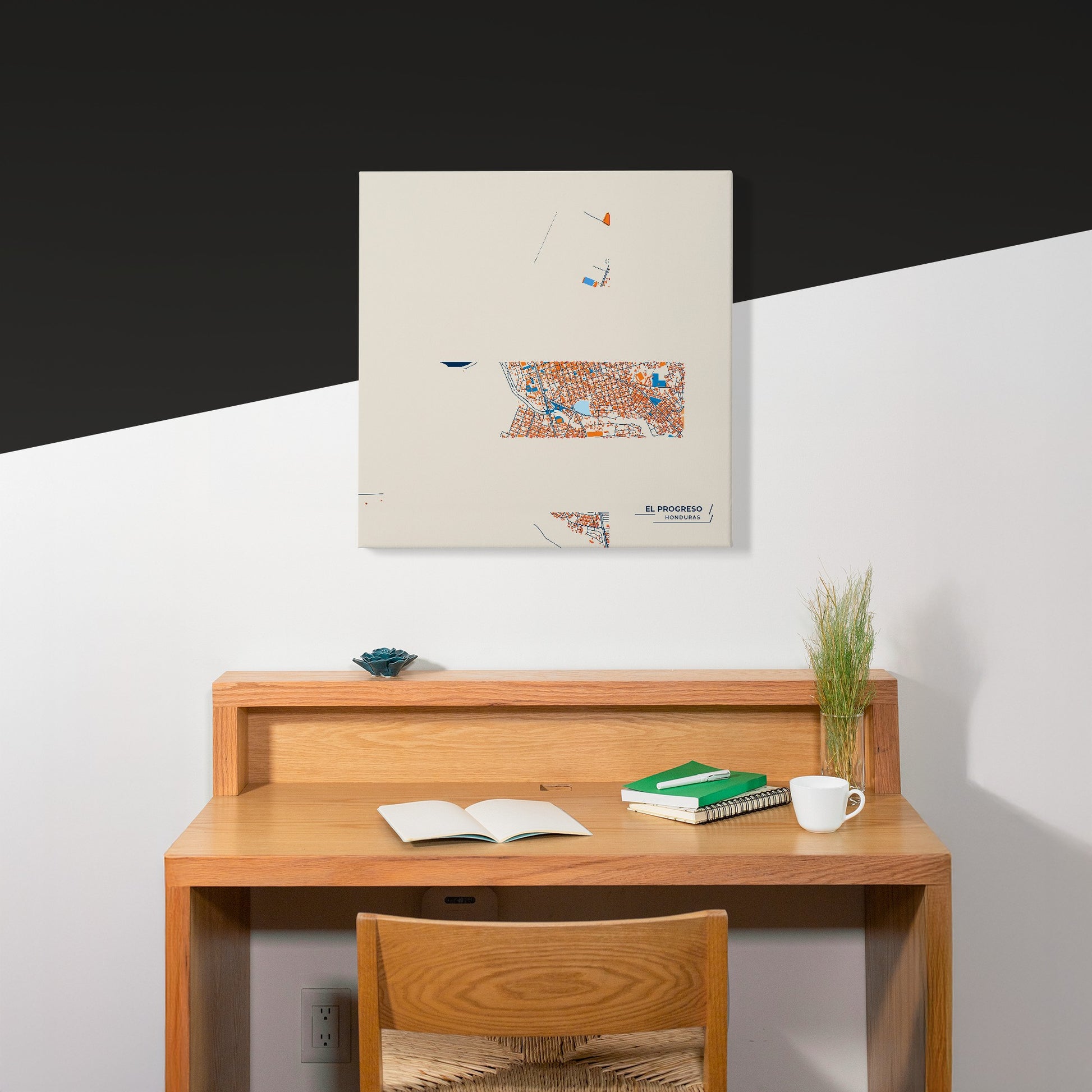 El Progreso Honduras Colorful City Map Canvas Print Scene