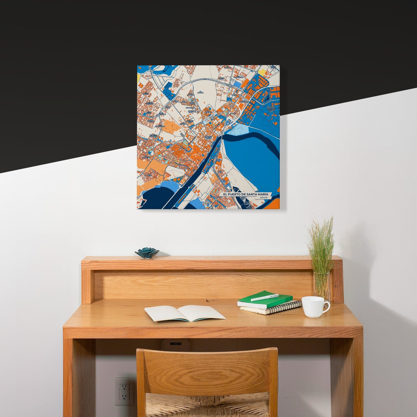 El Puerto De Santa María Spain Colorful City Map Canvas Print Scene