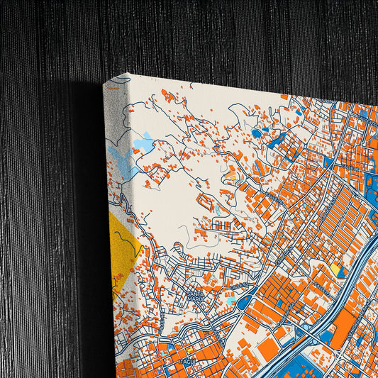 Envigado Colombia Colorful City Map Canvas Print Detail
