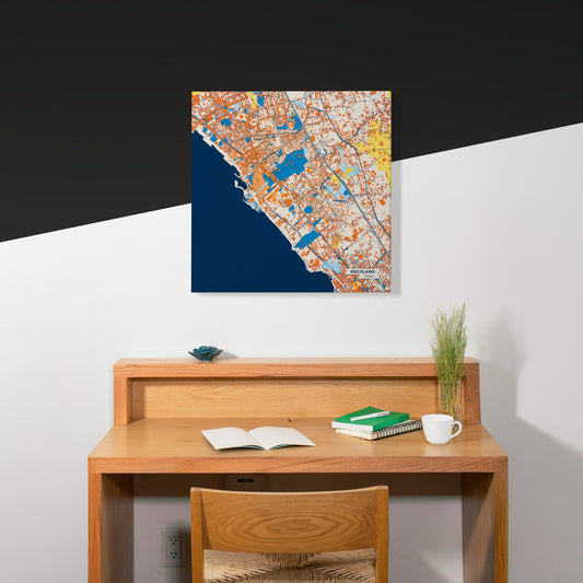 Ercolano Italy Colorful City Map Canvas Print Scene