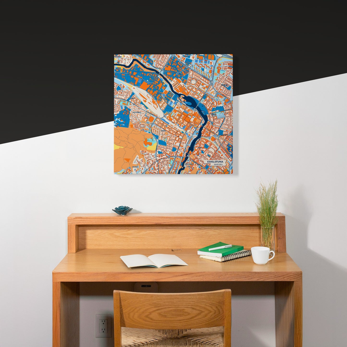 Eskilstuna Sweden Colorful City Map Canvas Print Scene