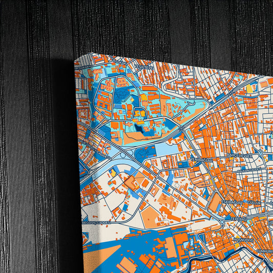 Eski̇şehi̇r Turkey Colorful City Map Canvas Print Detail