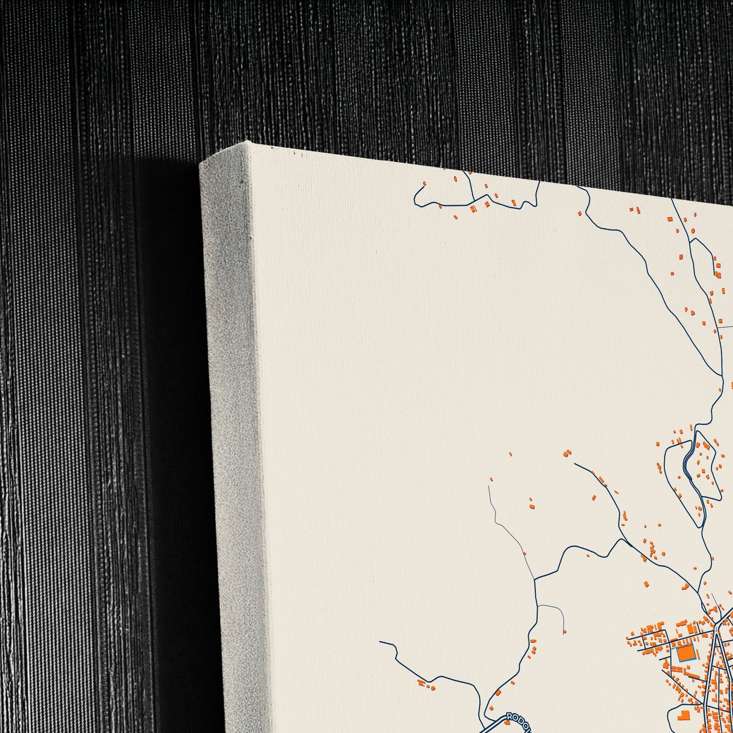 Esmeraldas Brazil Colorful City Map Canvas Print Detail