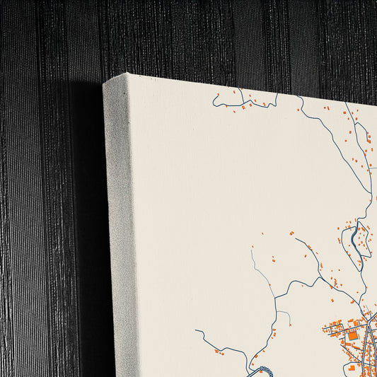 Esmeraldas Brazil Colorful City Map Canvas Print Detail