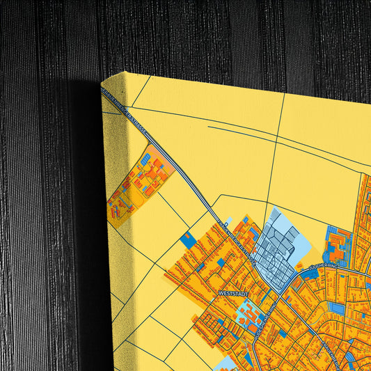 Euskirchen Germany Colorful City Map Canvas Print Detail