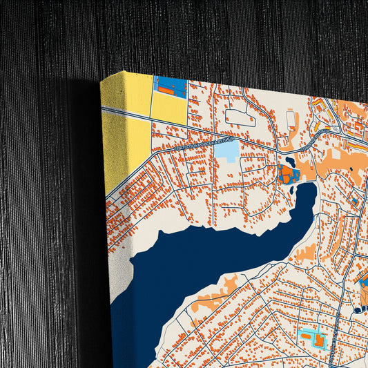 Фастів Ukraine Colorful City Map Canvas Print Detail