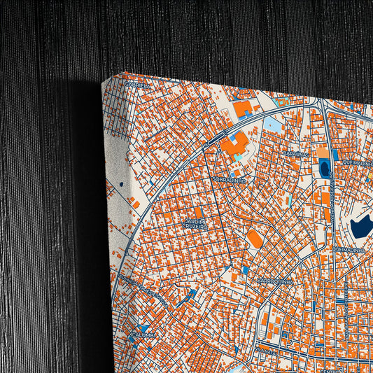 Feira De Santana Brazil Colorful City Map Canvas Print Detail