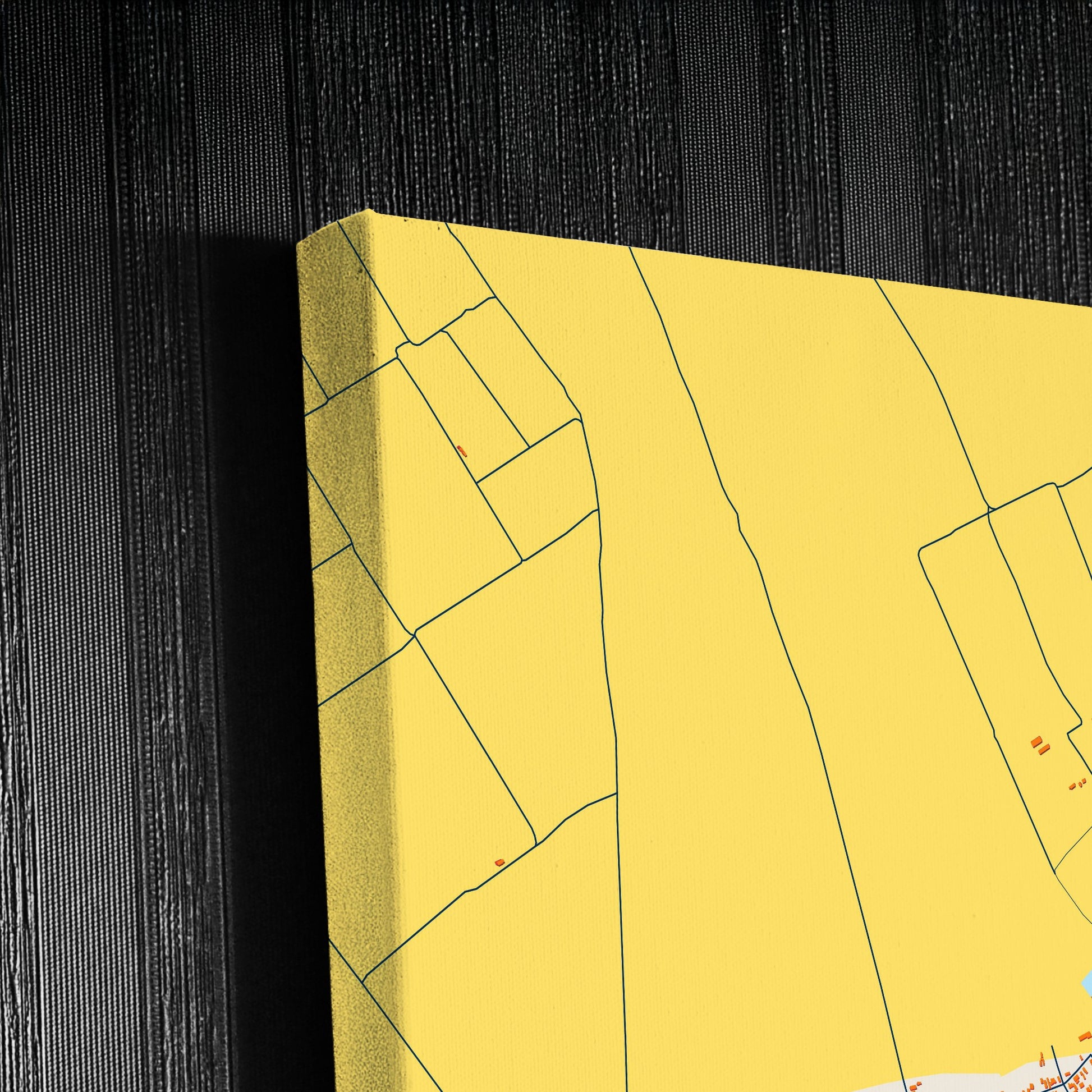 Fetești Romania Colorful City Map Canvas Print Detail