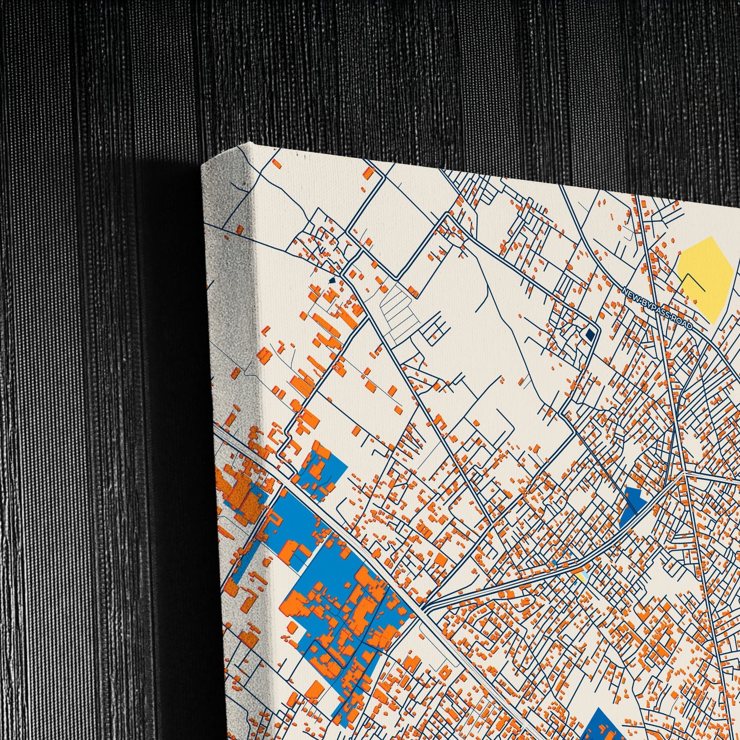 Firozabad India Colorful City Map Canvas Print Detail