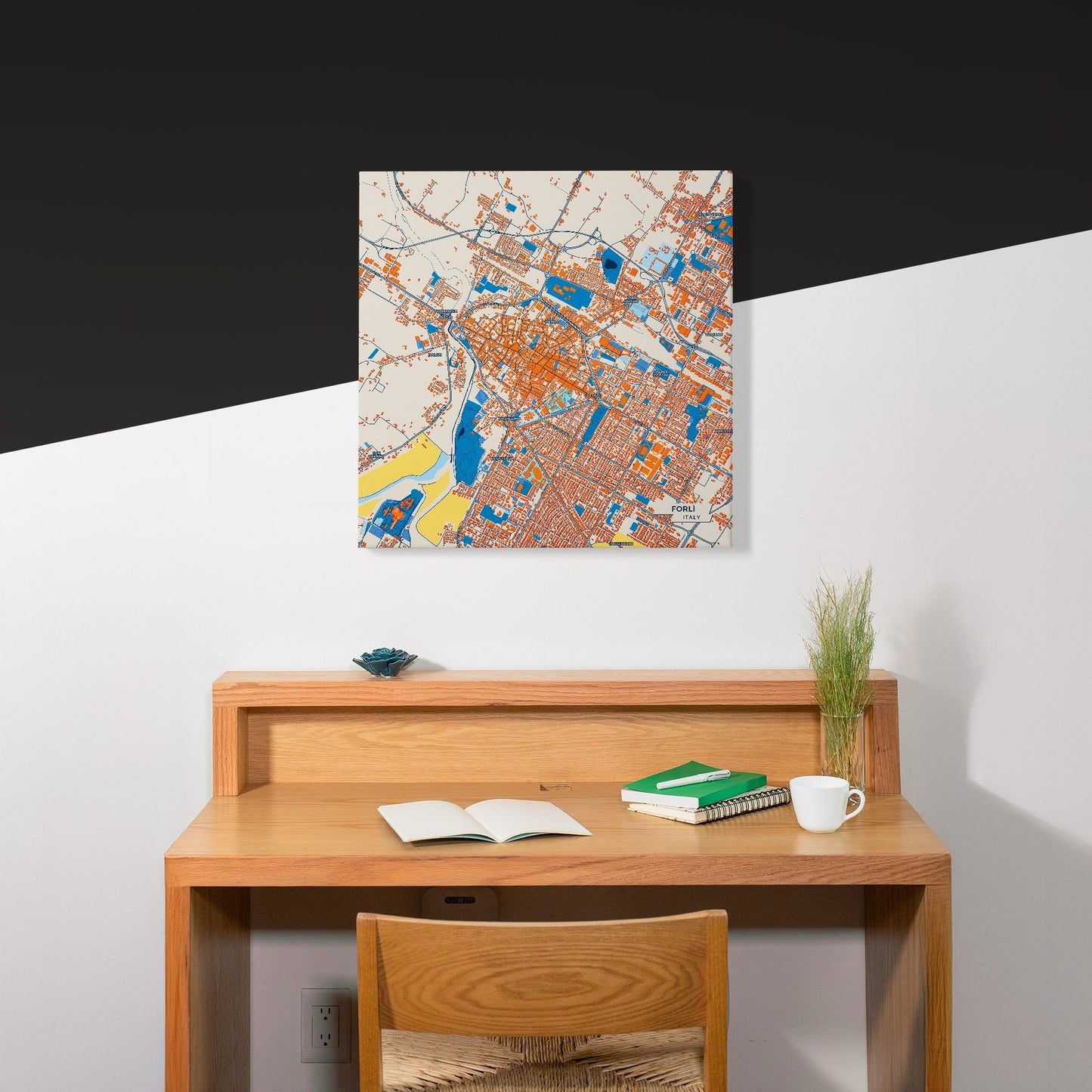 Forlì Italy Colorful City Map Canvas Print Scene