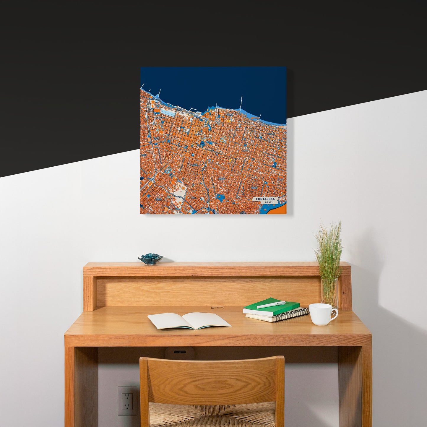 Fortaleza Brazil Colorful City Map Canvas Print Scene