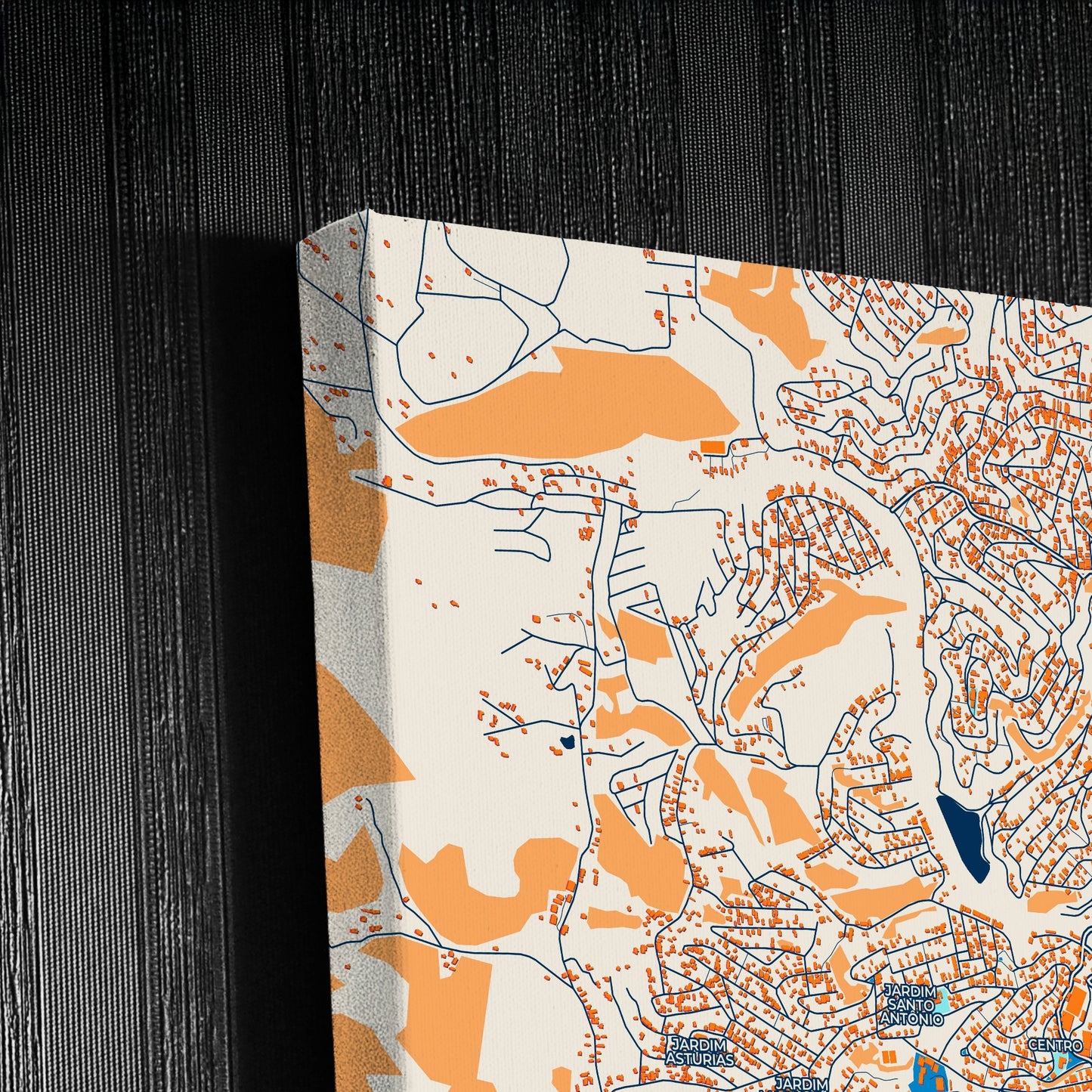 Francisco Morato Brazil Colorful City Map Canvas Print Detail