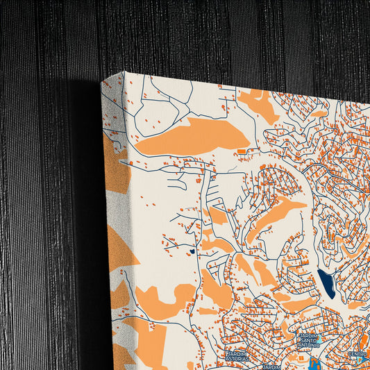 Francisco Morato Brazil Colorful City Map Canvas Print Detail