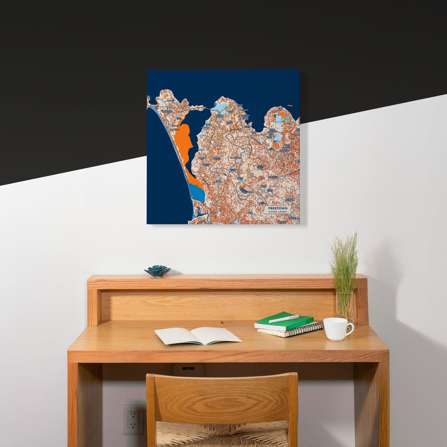 Freetown Sierra Leone Colorful City Map Canvas Print Scene