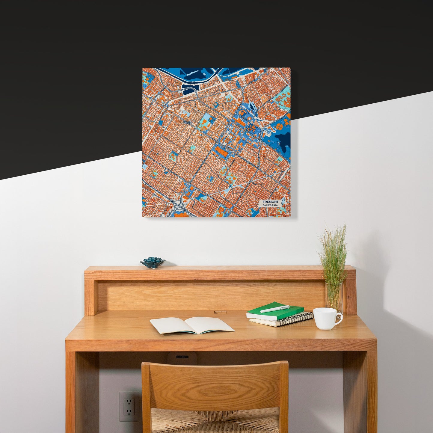 Fremont California Colorful City Map Canvas Print Scene