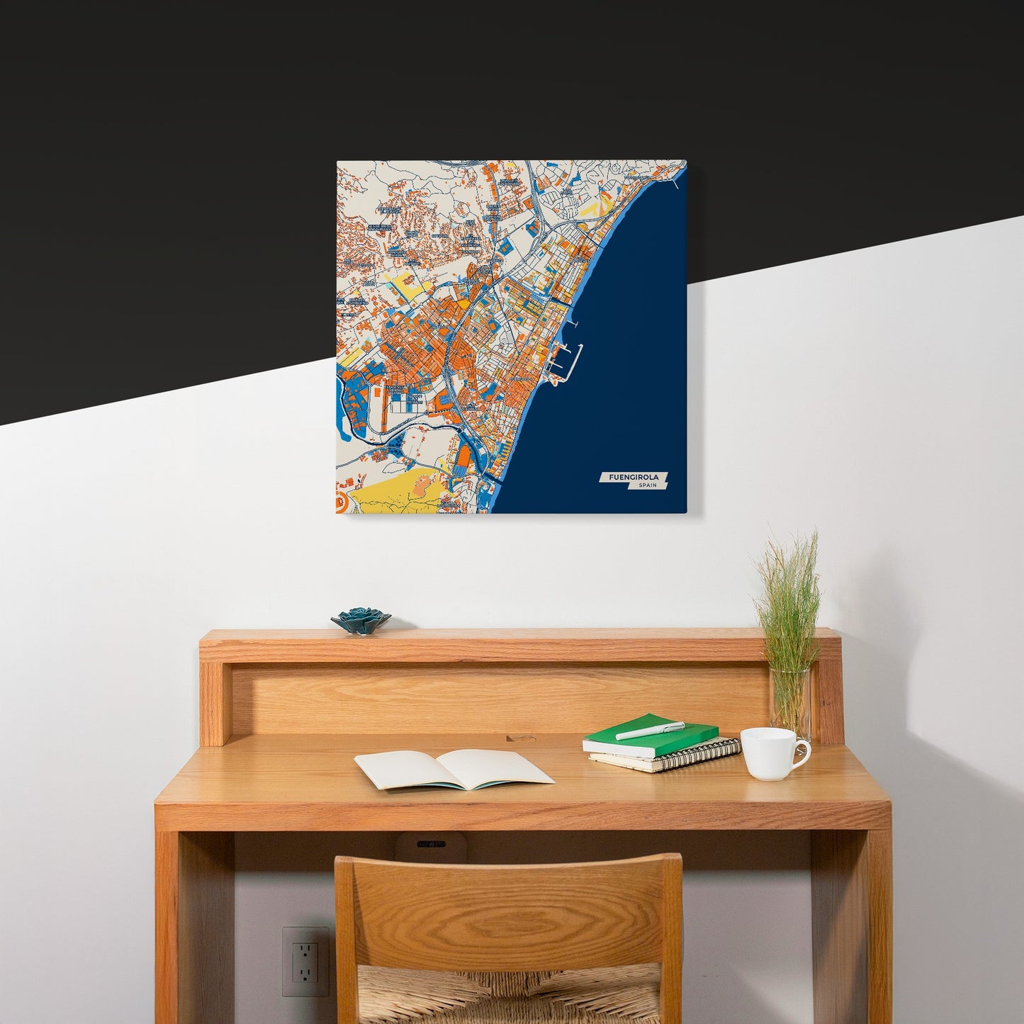 Fuengirola Spain Colorful City Map Canvas Print Scene