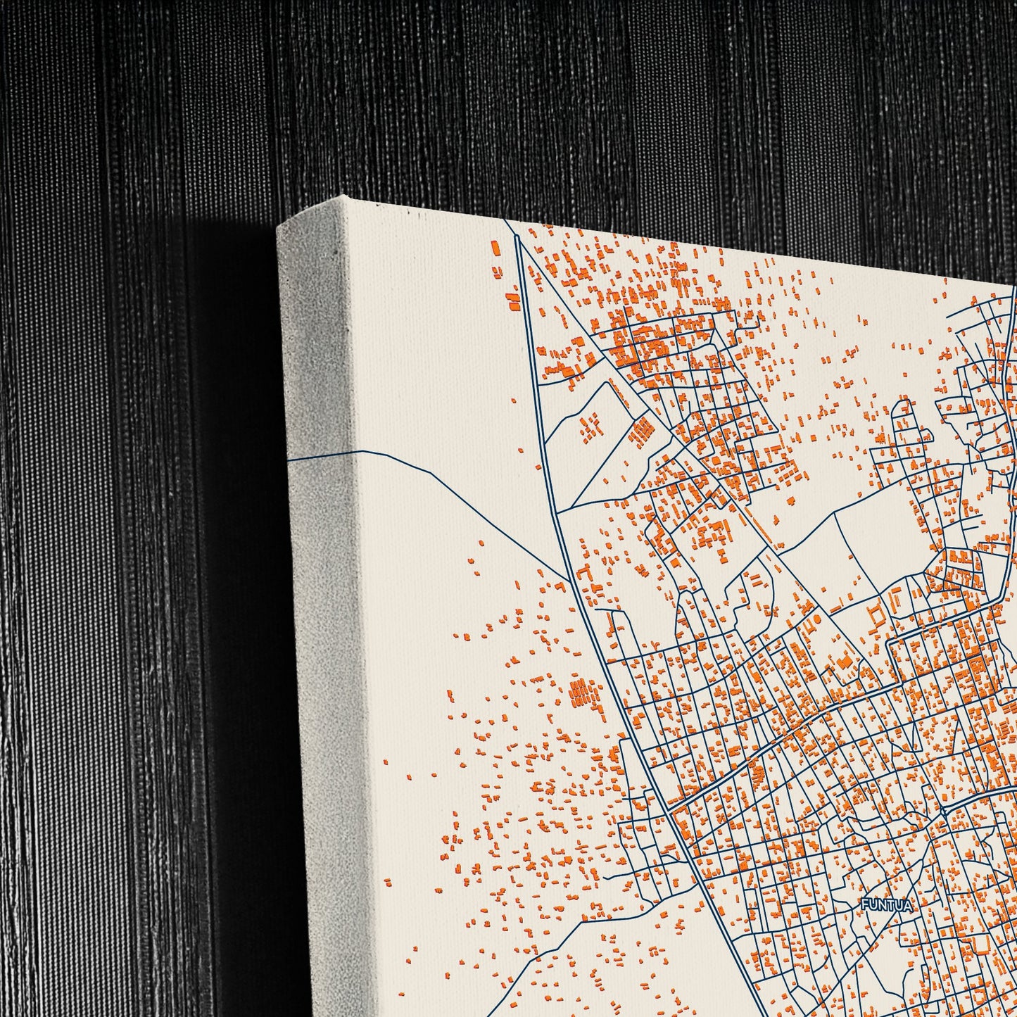 Funtua Nigeria Colorful City Map Canvas Print Detail