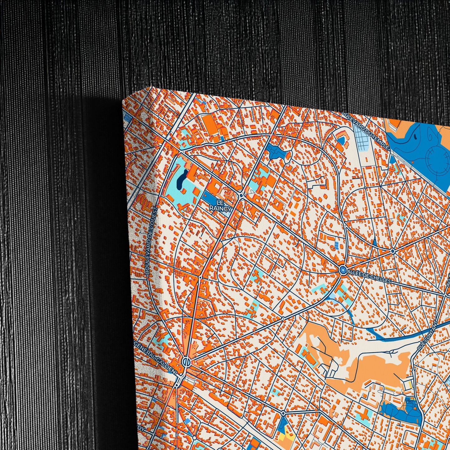 Gagny France Colorful City Map Canvas Print Detail