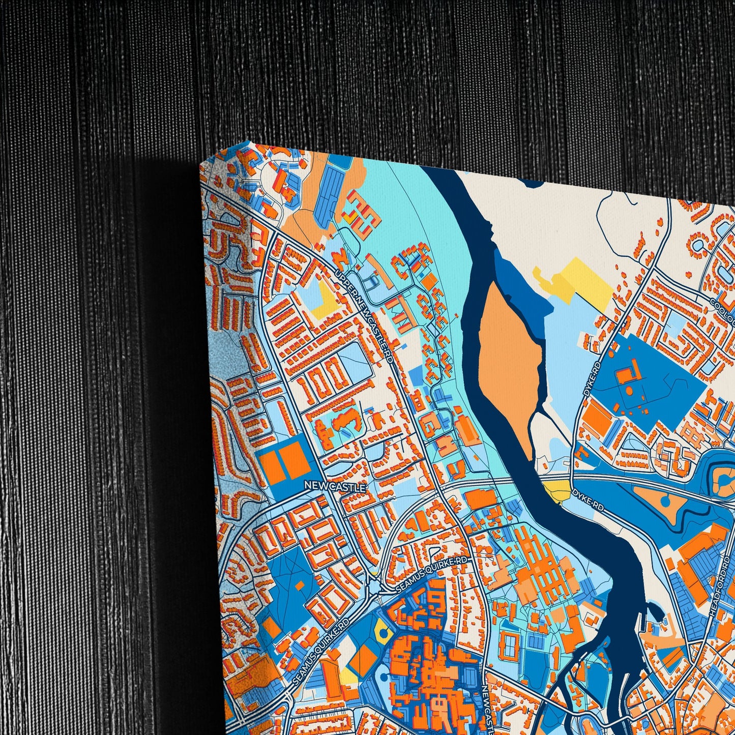 Galway Ireland Colorful City Map Canvas Print Detail