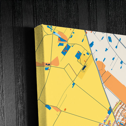 Gänserndorf Austria Colorful City Map Canvas Print Detail