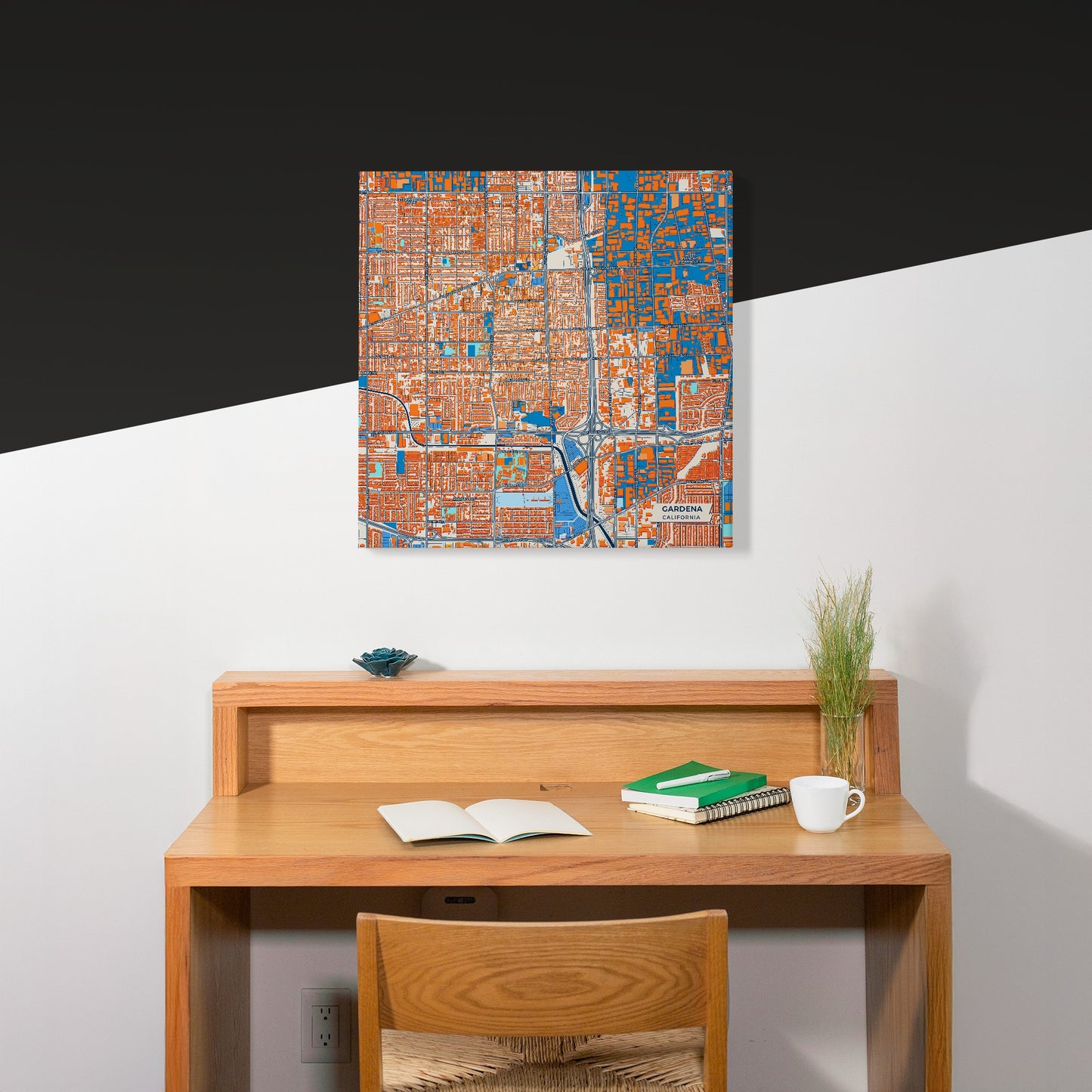 Gardena California Colorful City Map Canvas Print Scene