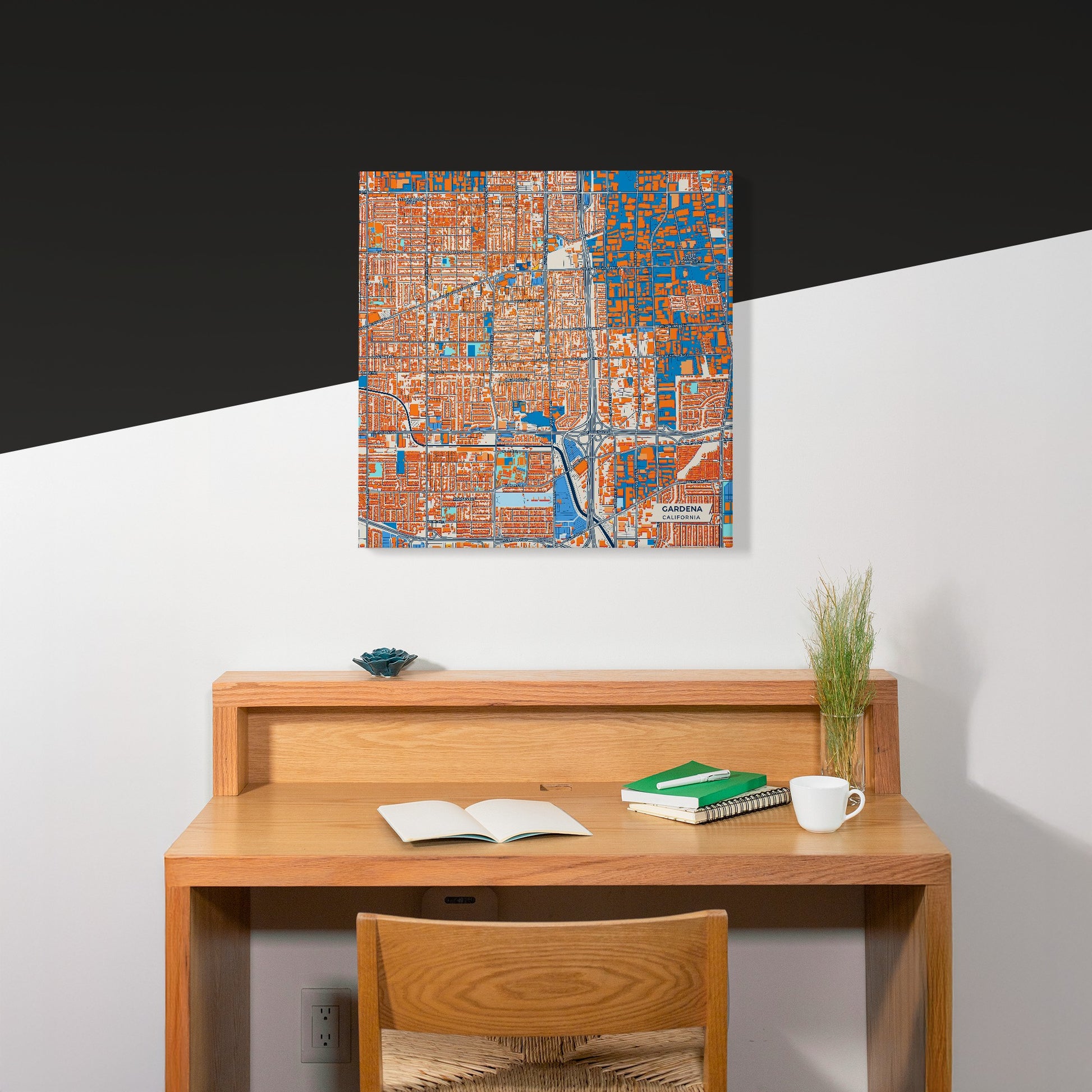 Gardena California Colorful City Map Canvas Print Scene