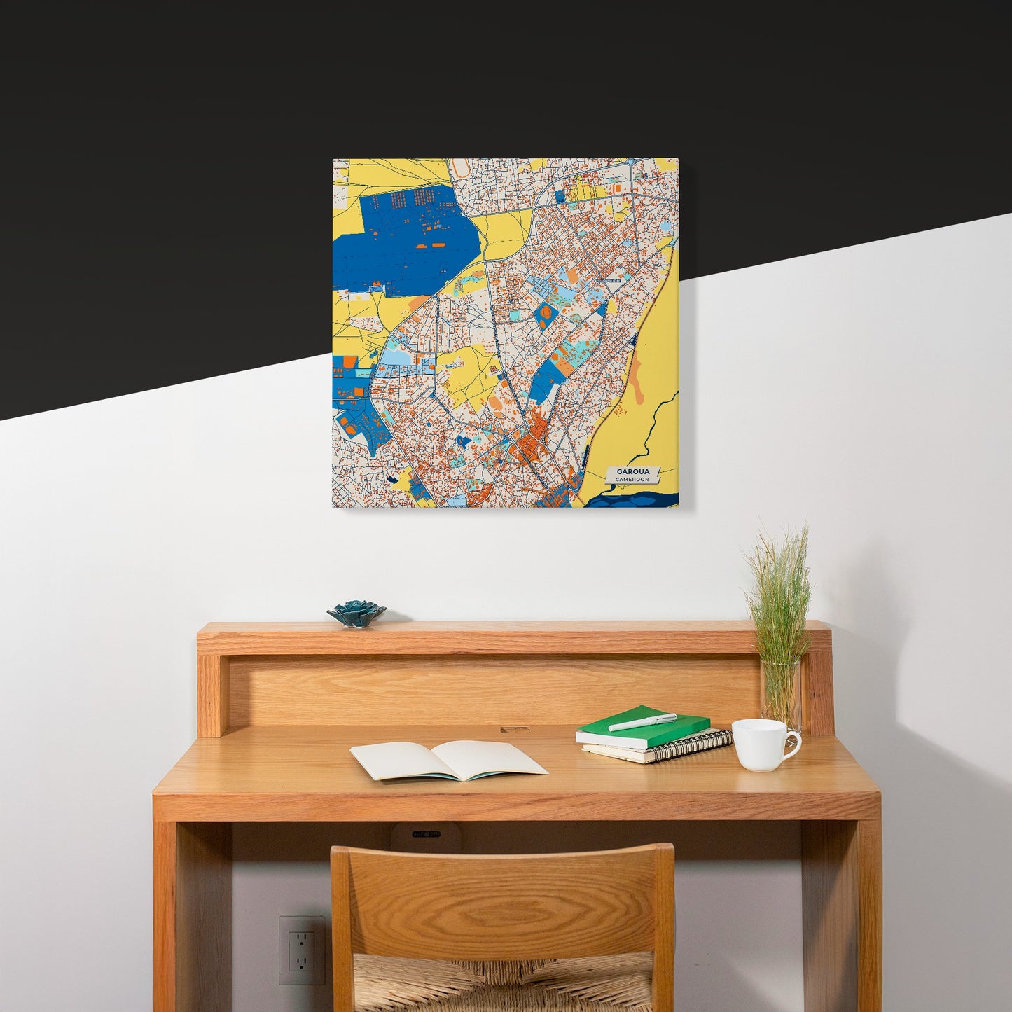 Garoua Cameroon Colorful City Map Canvas Print Scene