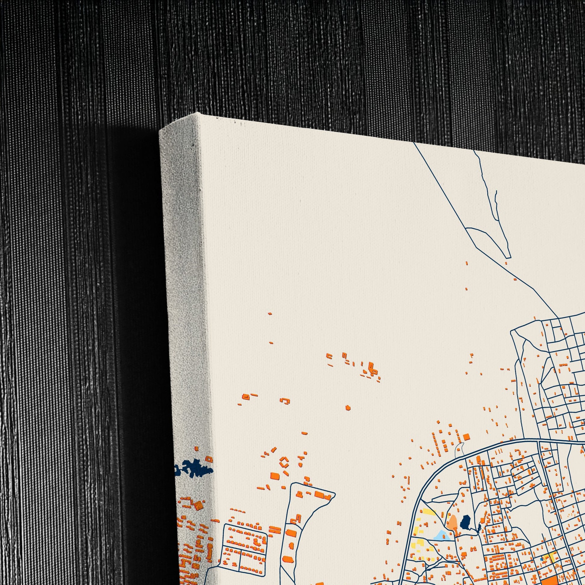 Gashua Nigeria Colorful City Map Canvas Print Detail