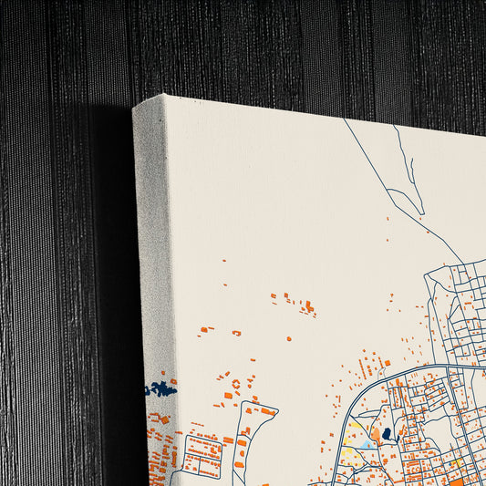 Gashua Nigeria Colorful City Map Canvas Print Detail