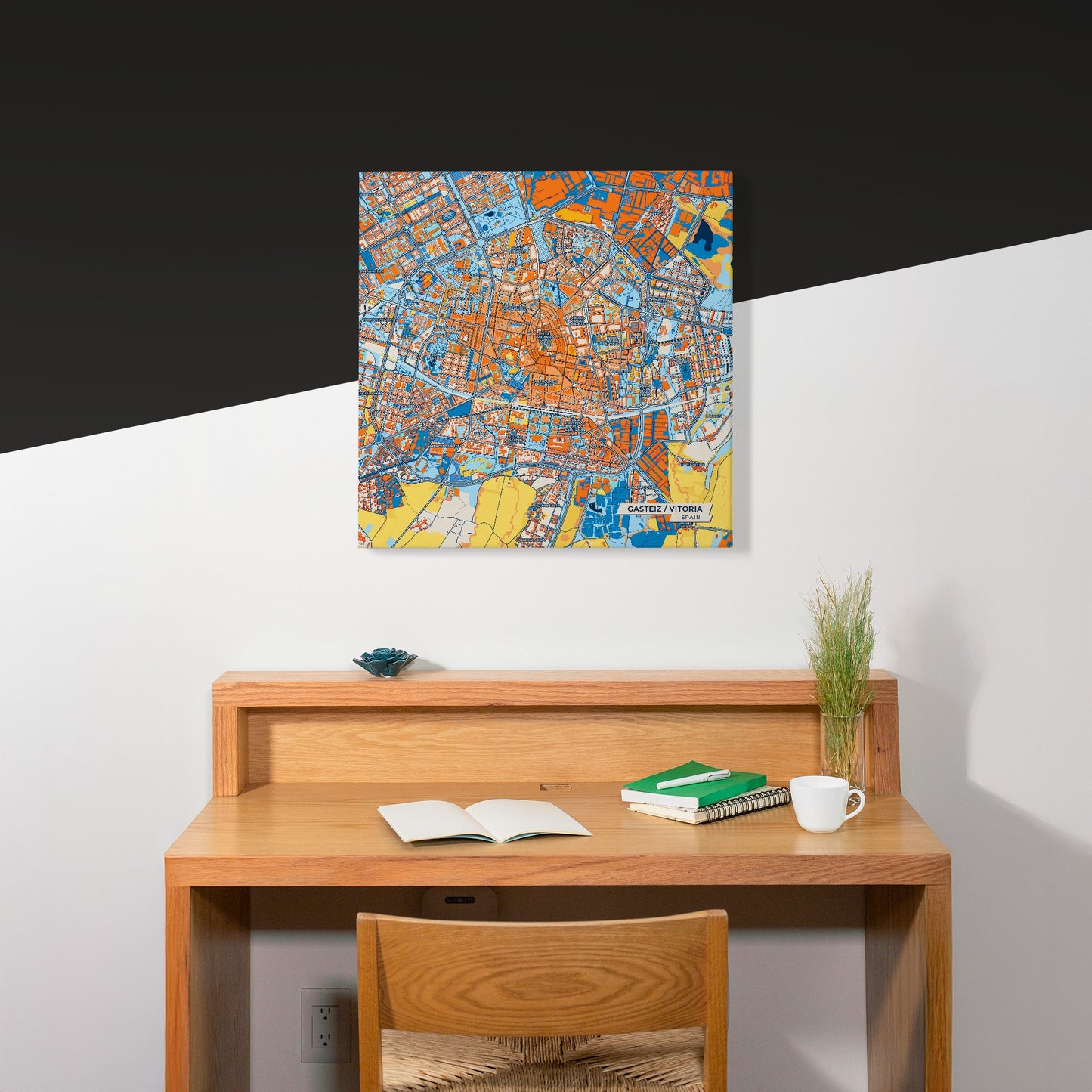 Gasteiz / Vitoria Spain Colorful City Map Canvas Print Scene