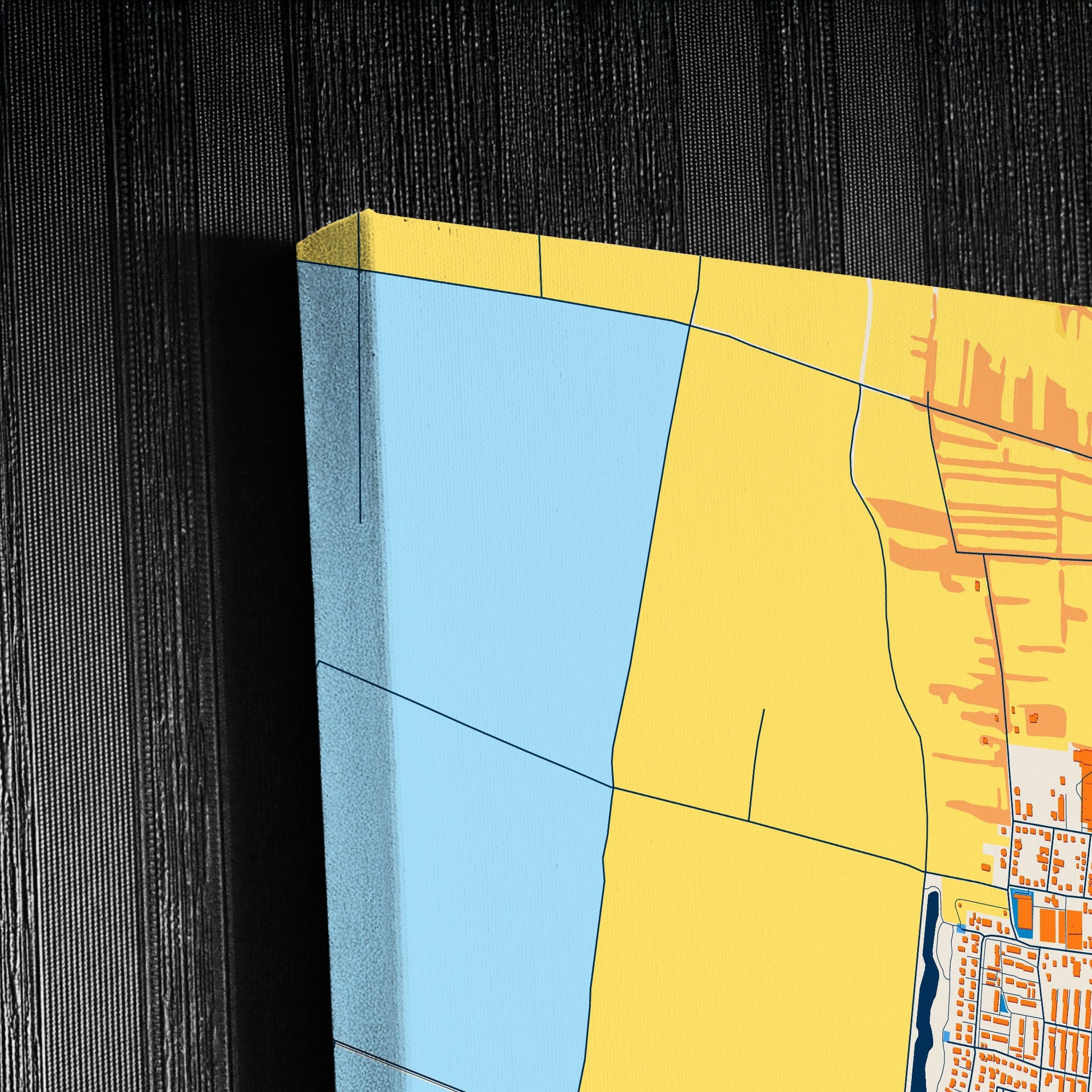 Geestland Germany Colorful City Map Canvas Print Detail