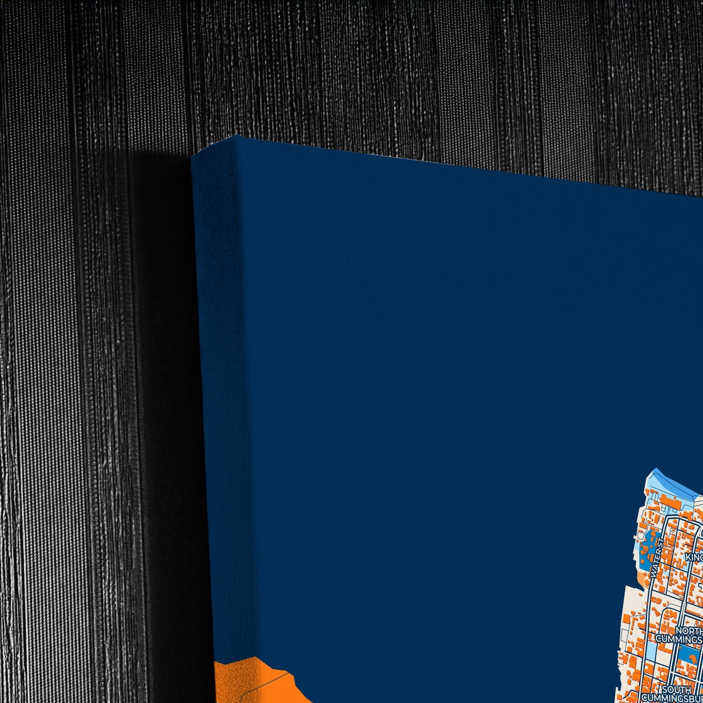 Georgetown Guyana Colorful City Map Canvas Print Detail