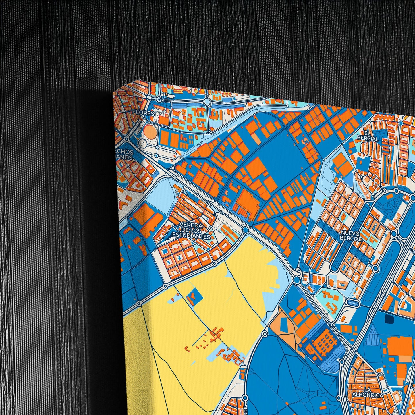 Getafe Spain Colorful City Map Canvas Print Detail