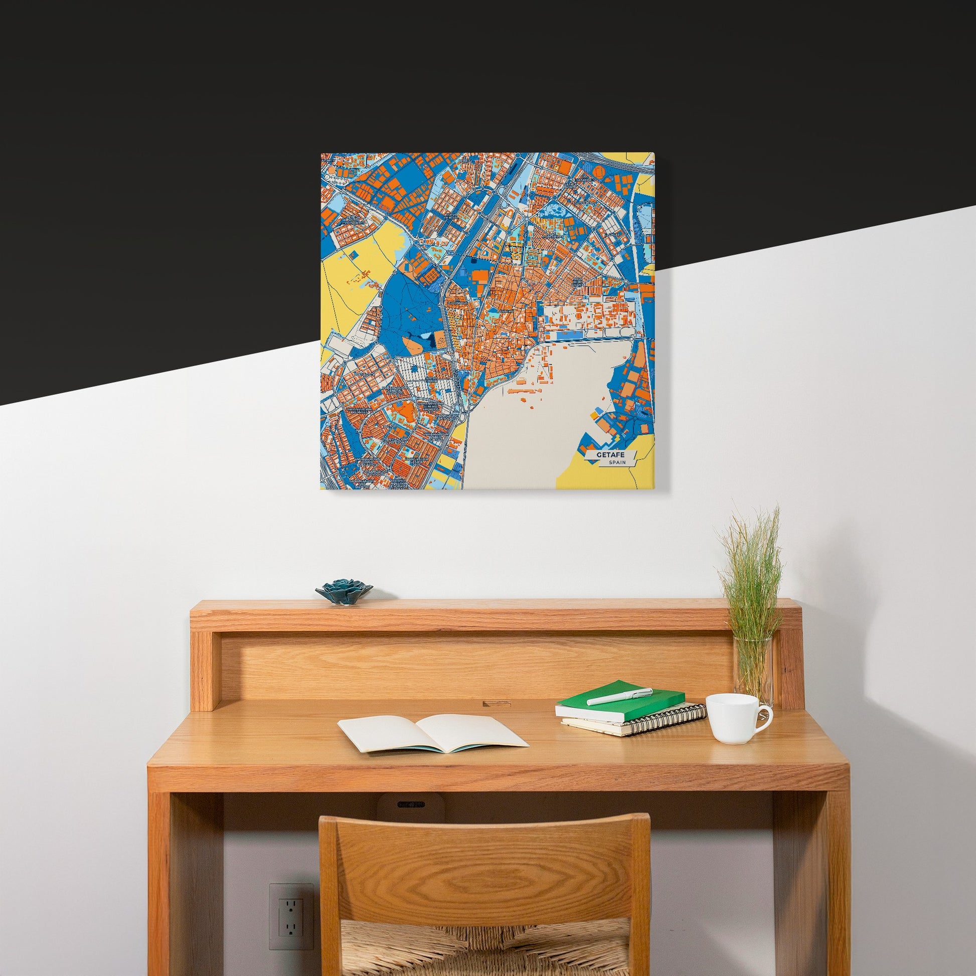 Getafe Spain Colorful City Map Canvas Print Scene