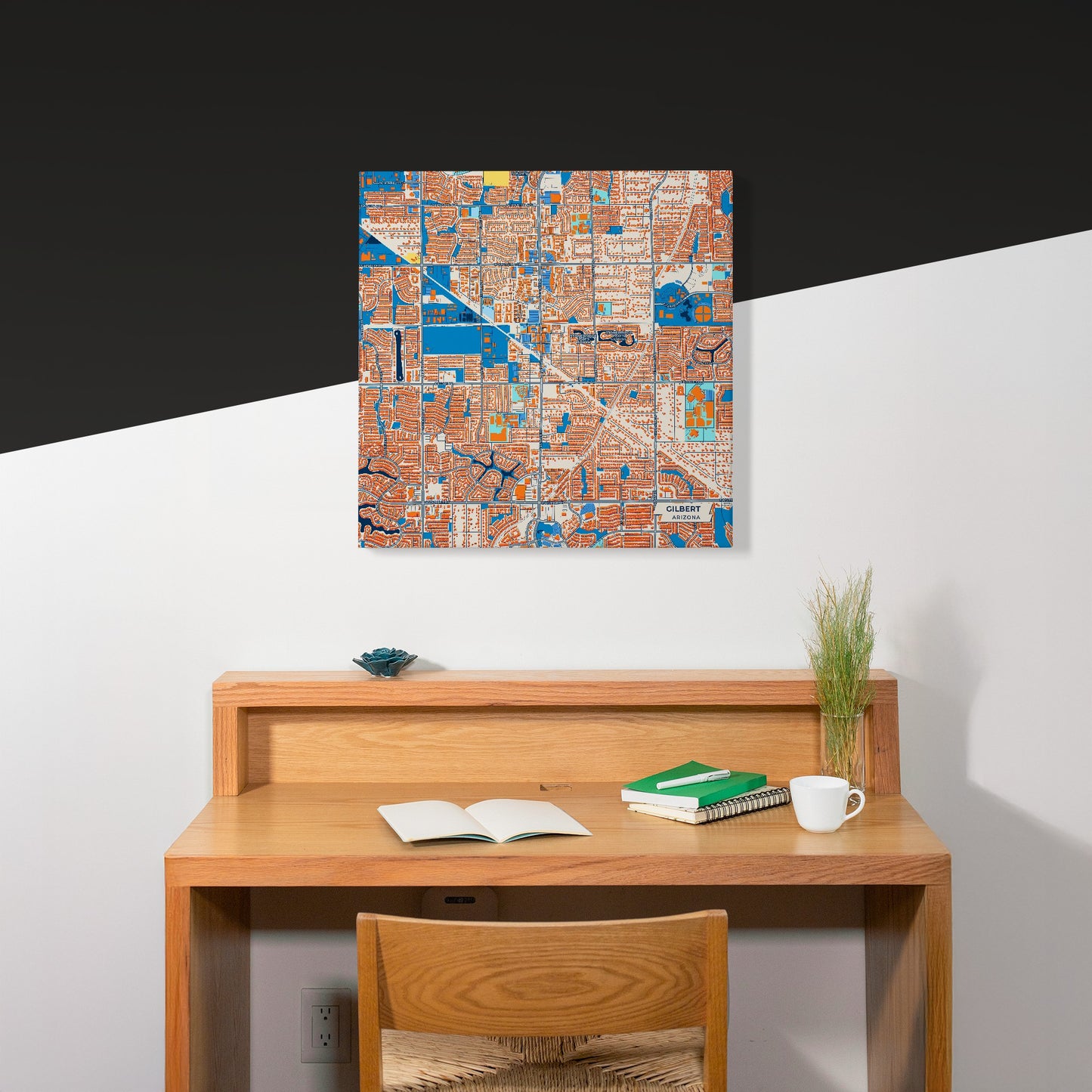 Gilbert Arizona Colorful City Map Canvas Print Scene