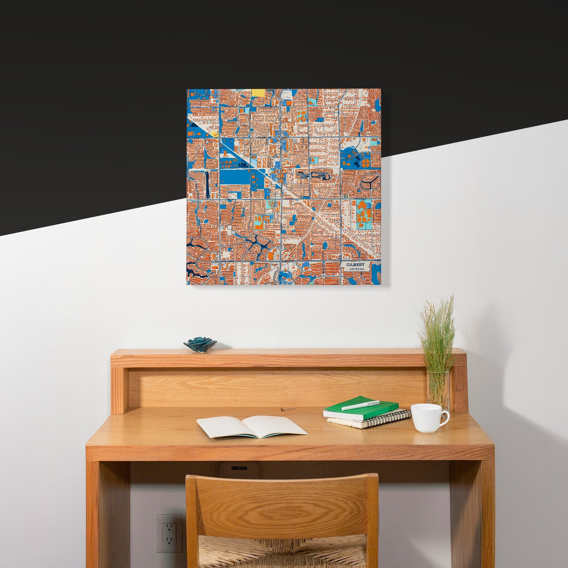 Gilbert Arizona Colorful City Map Canvas Print Scene