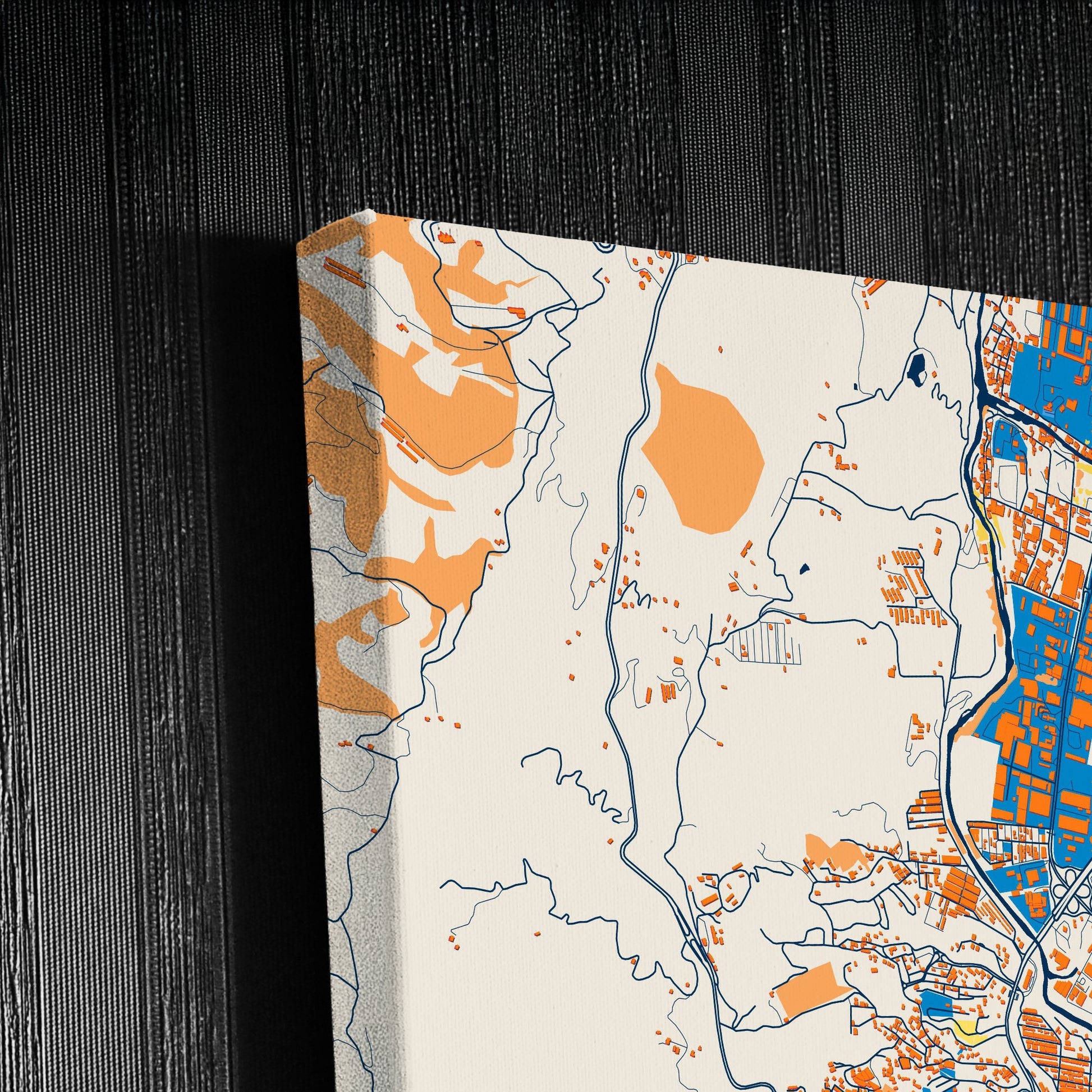 Giron Colombia Colorful City Map Canvas Print Detail