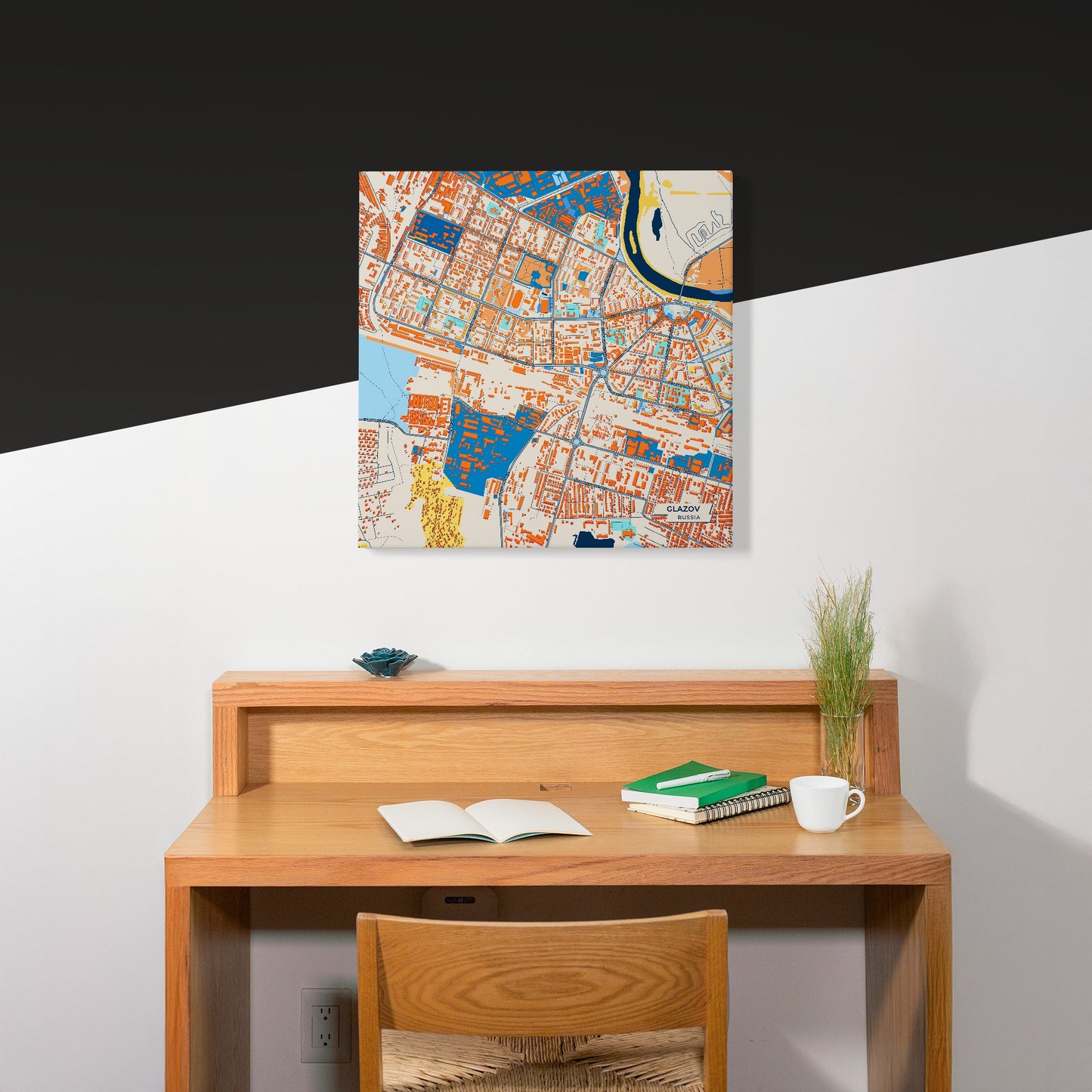 Глазов Russia Colorful City Map Canvas Print Scene