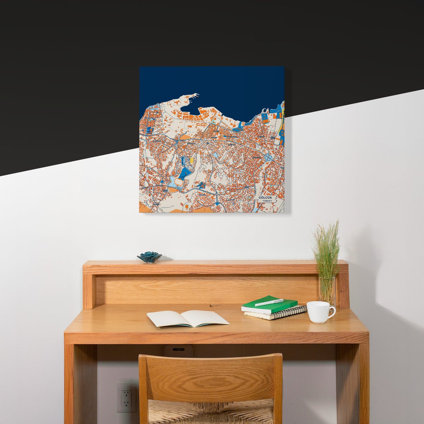 Gölcük Turkey Colorful City Map Canvas Print Scene