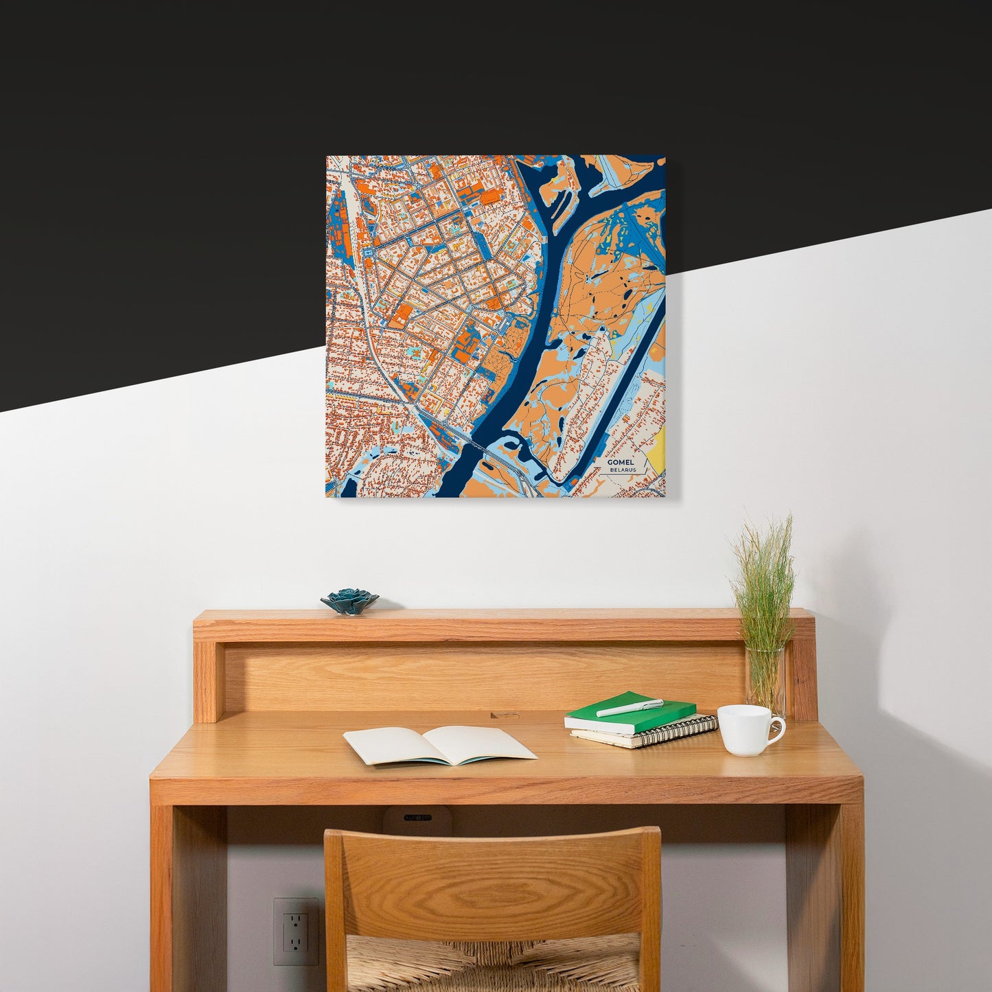 Gomel Belarus Colorful City Map Canvas Print Scene