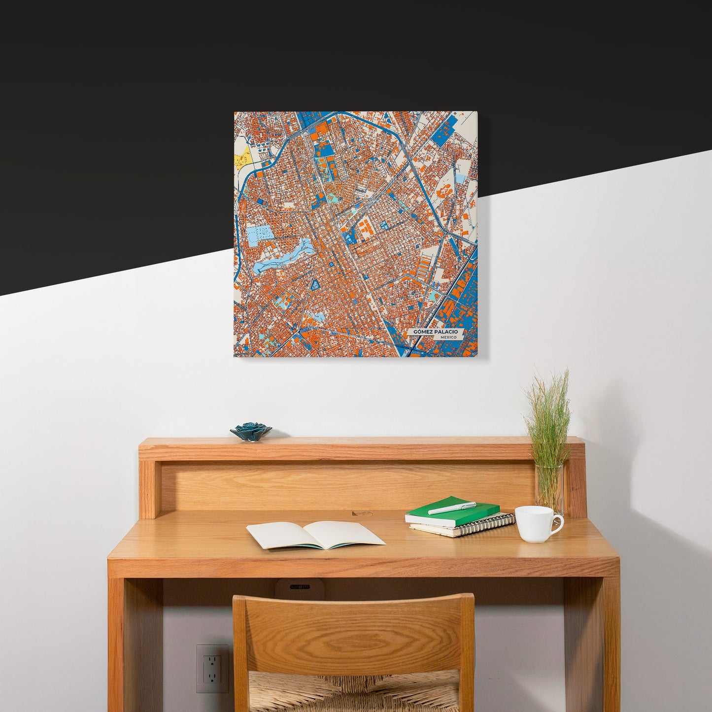 Gómez Palacio Mexico Colorful City Map Canvas Print Scene